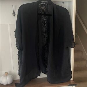 Steve Madden Elegant Black Women's Poncho